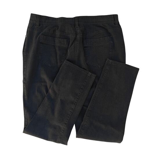 Chico’s Black Jeans Size 1.5 Regular Stretch Denim Straight Leg Mid Rise - Picture 2 of 6